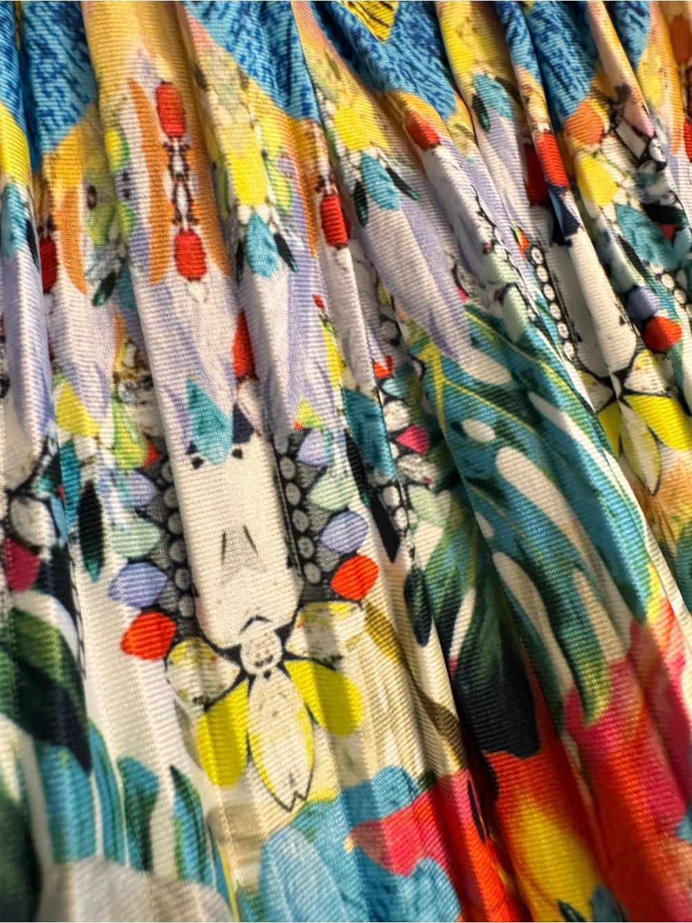 Lucky In Love Skort Skirt Womens XL / 16 Multicolor Floral Pleated Tennis Tiered - Picture 14 of 14
